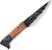 norse tradesman viking knife with boar's head hilt & leather sheath - 5.5" carbon steel blade logo