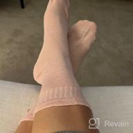 img 1 attached to 2 Pairs 100% Cotton Moisturizing Socks For Women - Dry Feet Overnight, Breathable Heel Hydrating Foot Spa Treatment To Heal Eczema. review by Katrina Coniglio