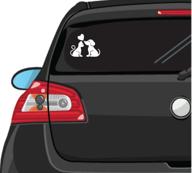 🐱 cci creative concept ideas cat and dog love decal vinyl sticker - perfect for cars, trucks, vans, walls, laptops and more! логотип