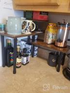 img 1 attached to Maximize Your Kitchen And Bathroom Space With Homode 3 Tier Corner Countertop Organizer - Adjustable Wood Spice Rack With Easy Assembly - Black Oak Finish. review by John Duffield