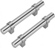 30-pack homdiy brushed nickel cabinet pulls with 3-inch hole centers bar design, modern cabinet hardware for kitchen cabinets - 3-inch cabinet handles logo