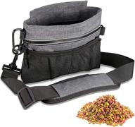 🐶 amir dog treat pouch: training bag with magnetic closure & adjustable belt, removable inner pocket, 2 zip pockets - perfect for puppy training and dog food storage logo