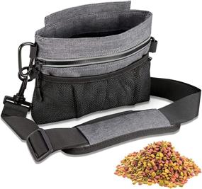 img 4 attached to 🐶 AMIR Dog Treat Pouch: Training Bag with Magnetic Closure & Adjustable Belt, Removable Inner Pocket, 2 Zip Pockets - Perfect for Puppy Training and Dog Food Storage