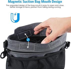 img 3 attached to 🐶 AMIR Dog Treat Pouch: Training Bag with Magnetic Closure & Adjustable Belt, Removable Inner Pocket, 2 Zip Pockets - Perfect for Puppy Training and Dog Food Storage