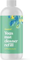 asutra organic yoga mat cleaner (uplifting eucalyptus aroma), new refill size - 16 fl oz works on all mats & no slippery residue deep-cleansing natural cleaner for fitness gear & gym equipment logo