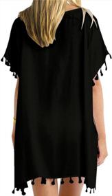 img 3 attached to Stylish Women'S Chiffon Tassel Beach Cover Up For Swimwear By Yincro