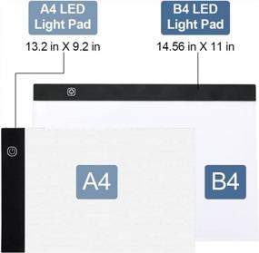 img 3 attached to 🖼️ Ультратонкая световая коробка LED размером B4 толщиной 5 мм, ArtBeek USB трацульная доска для копирования набросков и рукоделия, 15,8X11 дюймов.