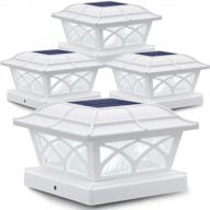 4 упаковки siedinlar solar post cap lights outdoor 8 leds для 4x4 5x5 6x6 украшение патио для забора с 2 цветовыми режимами - теплый белый и холодный белый свет логотип