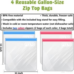 img 2 attached to 2 Pack Ziplock Holder Reusable Freezer
