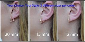 img 3 attached to Set Of 3 S925 Sterling Silver Hoop Earrings For Women: Hypoallergenic Lightweight Design In 14K Gold, Rose Gold, And Silver Plating, Perfect For Girls And Women