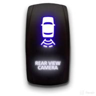 rear view camera - blue/white - laser etched toggle switch 20a 12v - vertical rocker switch 5-pin dpst logo