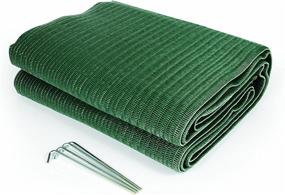 img 4 attached to 🌿 Camco 42880 Reversible Awning Leisure Mat-6' X 9', Green: Enjoy Luxury & Comfort Outdoors!