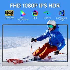 img 2 attached to ✨ VisionOwl Y1 15.6" Portable Monitor - FreeSync Frameless Protector, 1920X1080P, 60Hz, Flicker-Free, Anti-Glare Coating, Blue Light Filter, HDMI