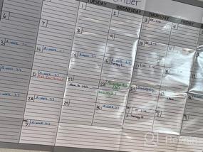 img 6 attached to Large Dry Erase Calendar For Wall - Undated Monthly Calendar Laminated, 27.8"X 40", Blank Reusable Planner For Home, Office, Classroom, With 6 Markers, 8 Stickers, Yearly Overview ＆ Weekly Planner