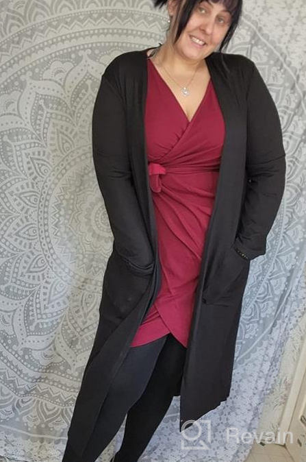img 1 attached to Women'S Open Front Lightweight Maxi Cardigan Sweater With Pockets By Arolina review by Buffy Nystrom