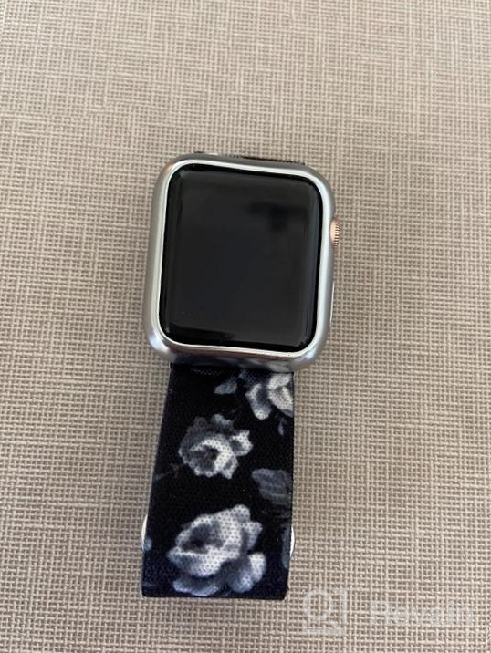 img 1 attached to Compatible Apple Watch Band 38Mm 40Mm 41Mm 42Mm 44Mm 45Mm Stretchy Nylon Solo Loop Bands For Women & Men, Adjustable Elastic Braided Strap For IWatch Series 7 6 5 4 3 2 1 SE With Case By TOYOUTHS review by James Fisher