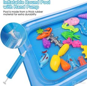 img 2 attached to 🎣 DC-BEAUTIFUL 51 Piece Fishing Toy: Magnetic Net Fishing Game for Kids - Educational Bath Toy and Outdoor Fun Set - Perfect Gift for Children and Party Favors