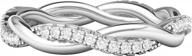 interwoven sterling silver eternity ring with simulated diamond or moissanite - perfect matching wedding band logo