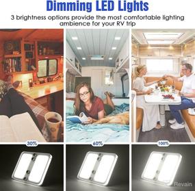 img 2 attached to 🚐 RISTOW RV LED Interior Lights 12-18V 5 Pack Dimmable Ceiling Light 3.5W 4.25"x3.15" Energy Saving Lamps for Camper Lighting in RV/Trailer/Boat, Natural White/Blue 4000-4500K, 400LM