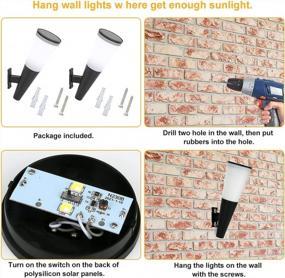 img 1 attached to LINGSFIRE Outdoor Solar Wall Lights, IP65 Waterproof 2 Pack Garden Decorations With 2 Lighting Modes - RGB Color For Patio, Yard And Garden.