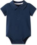 soft cotton rompers for babies: pureborn baby boys and girls collection, sizes 0-24 months logo
