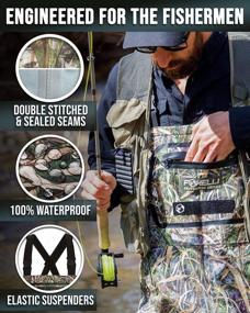 img 2 attached to Breathable Camo Waders For Fishing And Hunting - Foxelli Stockingfoot Waders For Men And Women, Ideal Fly Fishing Gear