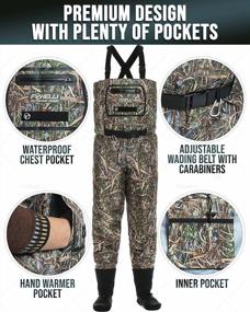 img 1 attached to Breathable Camo Waders For Fishing And Hunting - Foxelli Stockingfoot Waders For Men And Women, Ideal Fly Fishing Gear