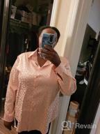 img 1 attached to Women'S Satin Blouse: Button Down Long Sleeve Office Work Top In S-XXL | Bloggerlove review by Todd Wigfall