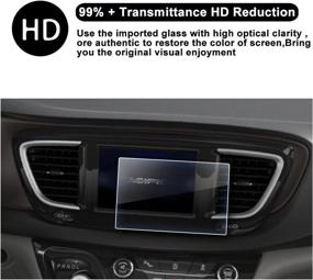 img 1 attached to 📺 Chrysler Pacifica Uconnect Display Navigation HD Clear Tempered Glass Screen Protector 7-Inch - Scratch-Resistant Shield with Extreme Clarity