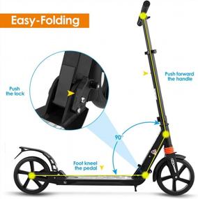 img 1 attached to OppsDecor Commuter Scooter For White-Collar Workers, With Disc Brake And 200Mm Large Wheels, Easy-Folding System - Perfect Gift For Teenagers