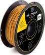 get perfect prints with hatchbox petg 3d printer filament in gold, 1.75 mm, 1 kg spool with +/- 0.03 mm dimensional accuracy logo