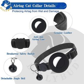 img 2 attached to DILLYBUD Reflective AirTag Cat Collar Holder - 2 Pack, Breakaway with Bell, Silicone Waterproof Case for Small Pets - Compatible with Apple AirTag for Kittens and Puppies