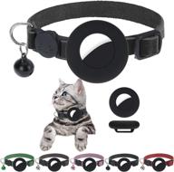 dillybud reflective airtag cat collar holder - 2 pack, breakaway with bell, silicone waterproof case for small pets - compatible with apple airtag for kittens and puppies logo