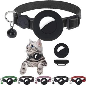 img 4 attached to DILLYBUD Reflective AirTag Cat Collar Holder - 2 Pack, Breakaway with Bell, Silicone Waterproof Case for Small Pets - Compatible with Apple AirTag for Kittens and Puppies