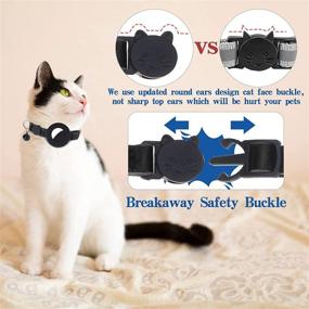 img 1 attached to DILLYBUD Reflective AirTag Cat Collar Holder - 2 Pack, Breakaway with Bell, Silicone Waterproof Case for Small Pets - Compatible with Apple AirTag for Kittens and Puppies