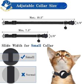 img 3 attached to DILLYBUD Reflective AirTag Cat Collar Holder - 2 Pack, Breakaway with Bell, Silicone Waterproof Case for Small Pets - Compatible with Apple AirTag for Kittens and Puppies