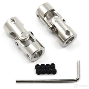 img 4 attached to 🔩 Befenybay 2 Pcs 8mm to 8mm Universal Joint Shaft Coupling: Enhance Motor Performance with Secure Screw Fastening
