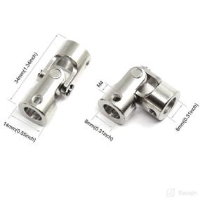 img 3 attached to 🔩 Befenybay 2 Pcs 8mm to 8mm Universal Joint Shaft Coupling: Enhance Motor Performance with Secure Screw Fastening