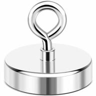 super strong neodymium fishing magents,700lbs(317kg)pulling force rare earth magnet with countersunk hole eyebolt diameter 2.95inch(75mm)for retrieving in river an magnetic fishing（father's day gifts） logo