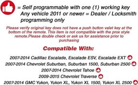 img 1 attached to Pack of 2 Keyless Entry Remote Control Car Key Fob Replacements for Cadillac Escalade ESV, EXT - KeylessOption