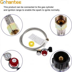 img 2 attached to Gohantee High Pressure Propane Regulator With Gauge And Hose - 0-30 PSI, Adjustable For Burners And Forges. Includes Yellow Gas Line Thread Tape.