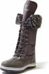 dual-tone knee high cowboy snow boot with decorative zipper, warm fur lining, and water-resistant design for women by dailyshoes logo