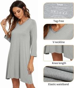 img 1 attached to Comfortable And Stylish Bamboo Nightgowns For Women In All Sizes - HXG Sleepwear Collection