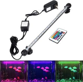 img 4 attached to Enhance Your Aquarium with GreenSun LED Fish Tank Light - Remote Control, IP68 Submersible Waterproof, RGB Color Changing, 4.8 Watts, 15inch/38cm