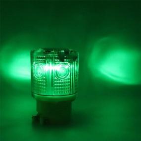 img 1 attached to Waterproof Aolyty Solar Strobe Warning Light - Super Bright 360° Flashing W/ Magnetic Base For Construction, Traffic & Factory (Green)