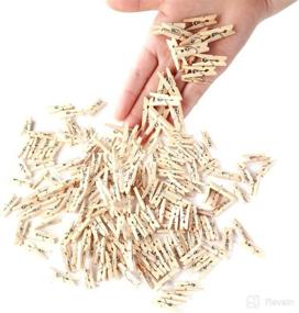 img 2 attached to 📎 DECORA Sturdy 1 Inch Mini Wooden Craft Clothespins 100pcs - Perfect for Crafts and DIY Projects