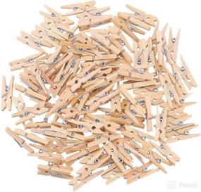 img 3 attached to 📎 DECORA Sturdy 1 Inch Mini Wooden Craft Clothespins 100pcs - Perfect for Crafts and DIY Projects