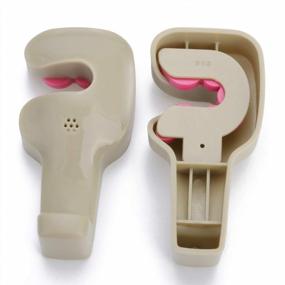 img 3 attached to Beige Headrest Hooks For Car Back Seat - Set Of 2 Hanger Holders For Bags, Purses & Groceries