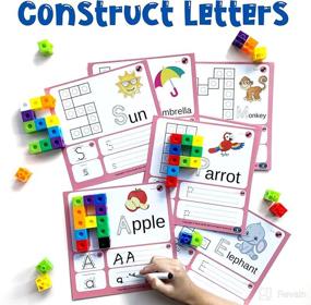 img 2 attached to 🎨 Colorful Math Cubes: Accelerate Learning with Fun & Engaging Manipulatives - 100 Snap Cube Counting Blocks, Letters & Numbers Activity Cards - Ideal for Preschool and Kindergarten (Ages 3-5)