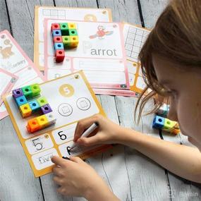 img 3 attached to 🎨 Colorful Math Cubes: Accelerate Learning with Fun & Engaging Manipulatives - 100 Snap Cube Counting Blocks, Letters & Numbers Activity Cards - Ideal for Preschool and Kindergarten (Ages 3-5)